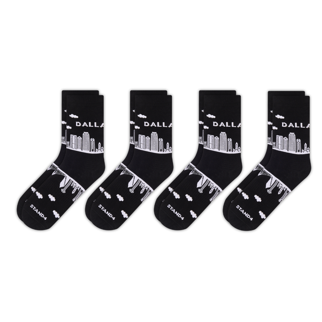 Dallas Skyline Sock 4-Pack