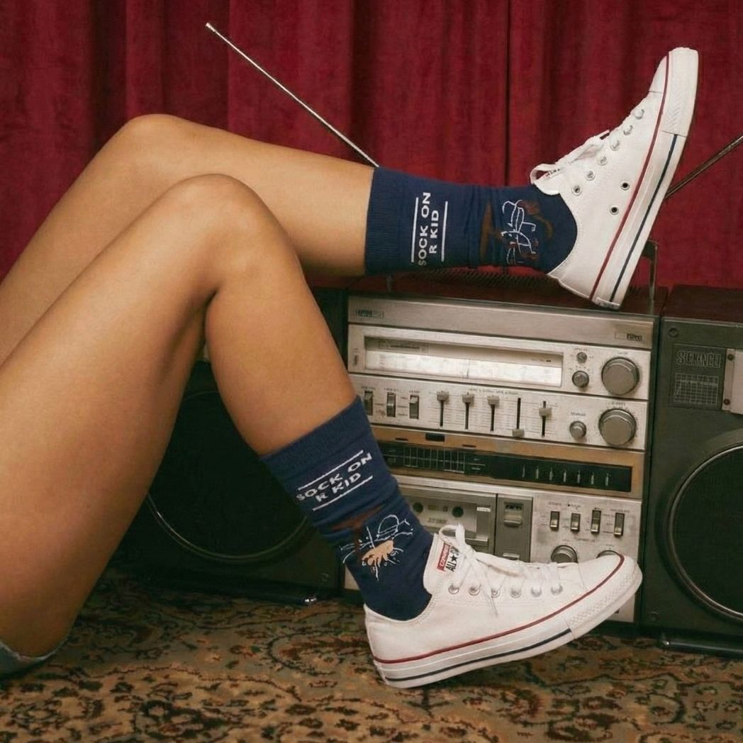 Liam Gallagher Navy Sock