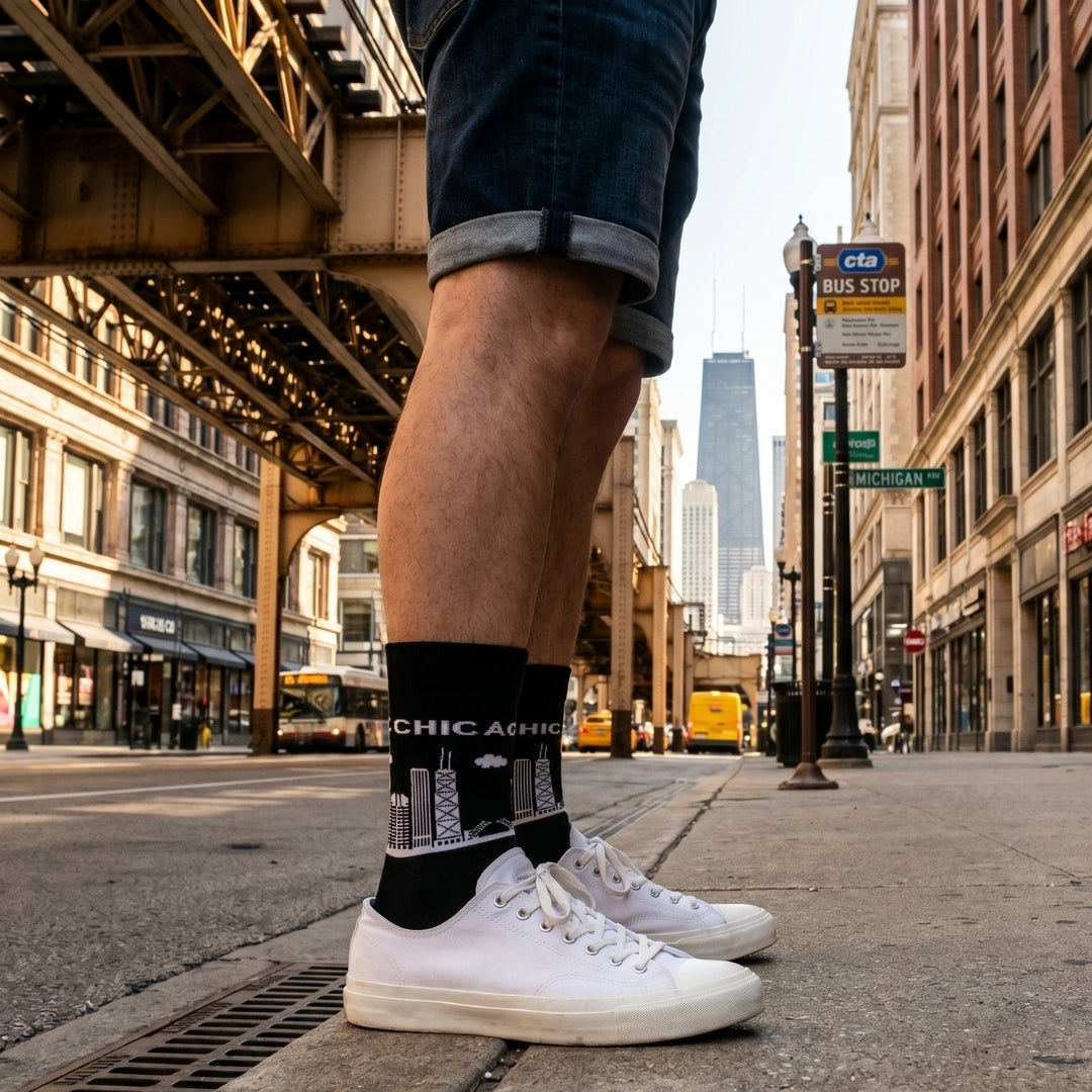 Chicago Skyline Sock
