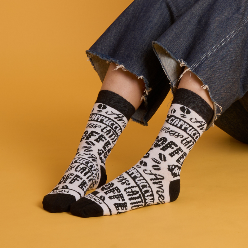 Coffee Words Sock
