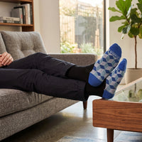 Blue Optical Office Sock