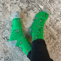 Green Cricket Sock