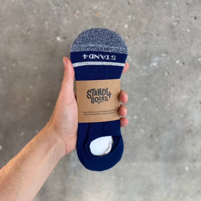 Navy No Show Sock