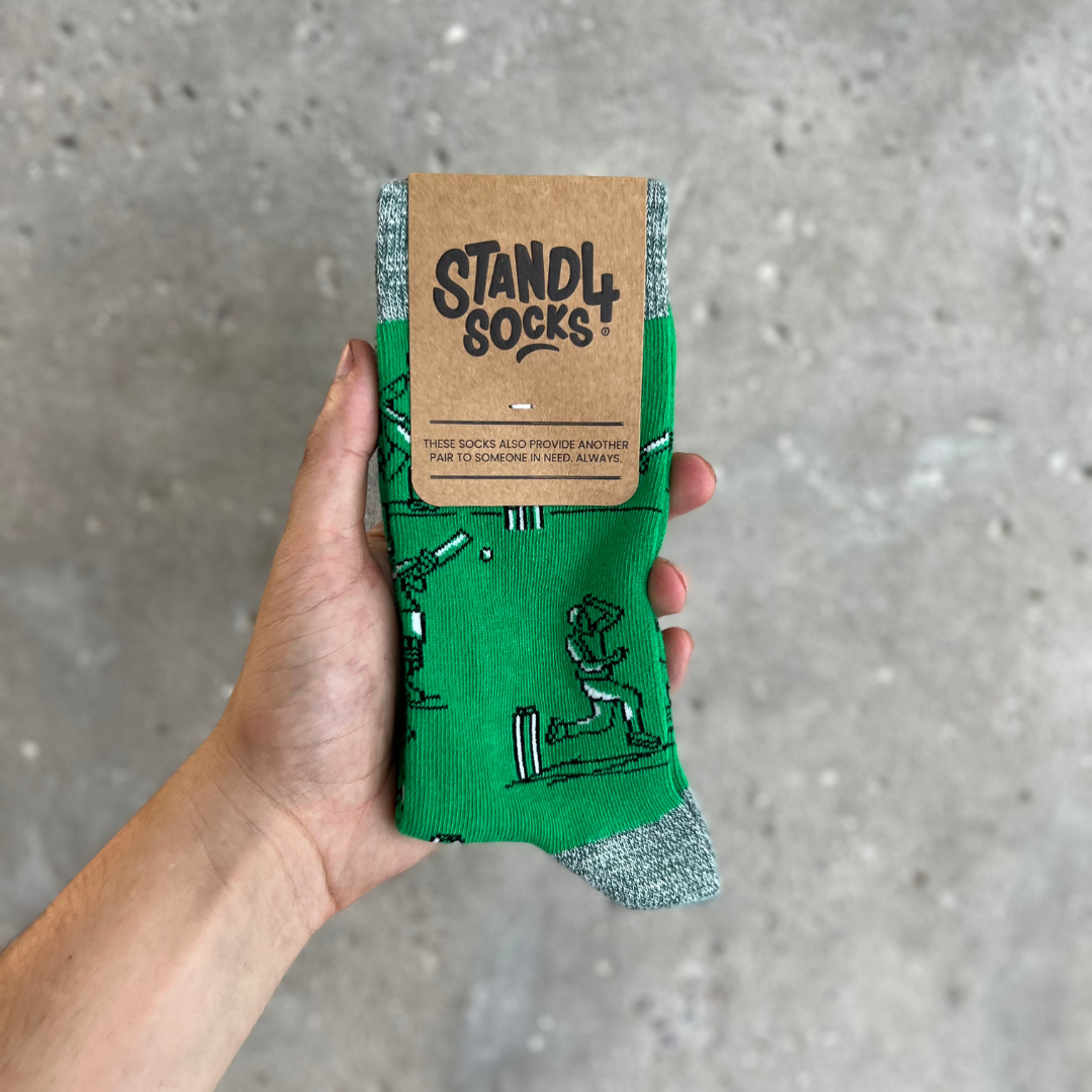 Green Cricket Sock