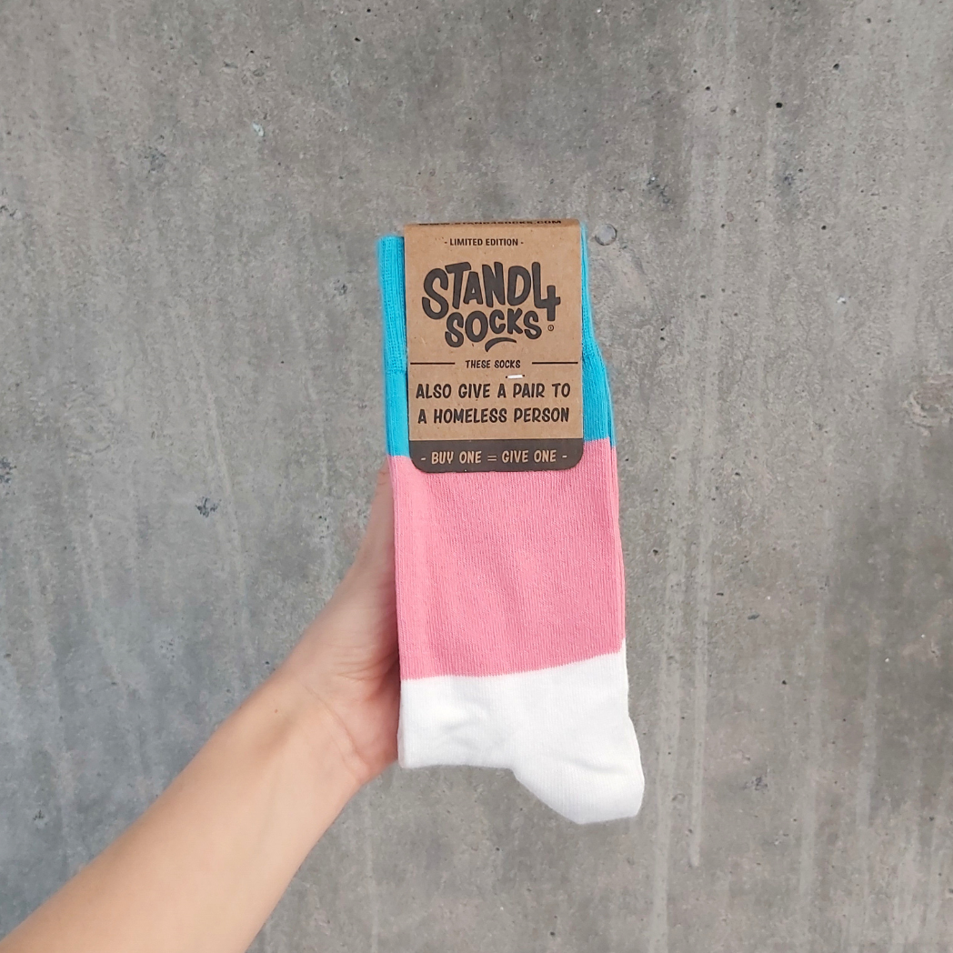 Trans Flag Sock